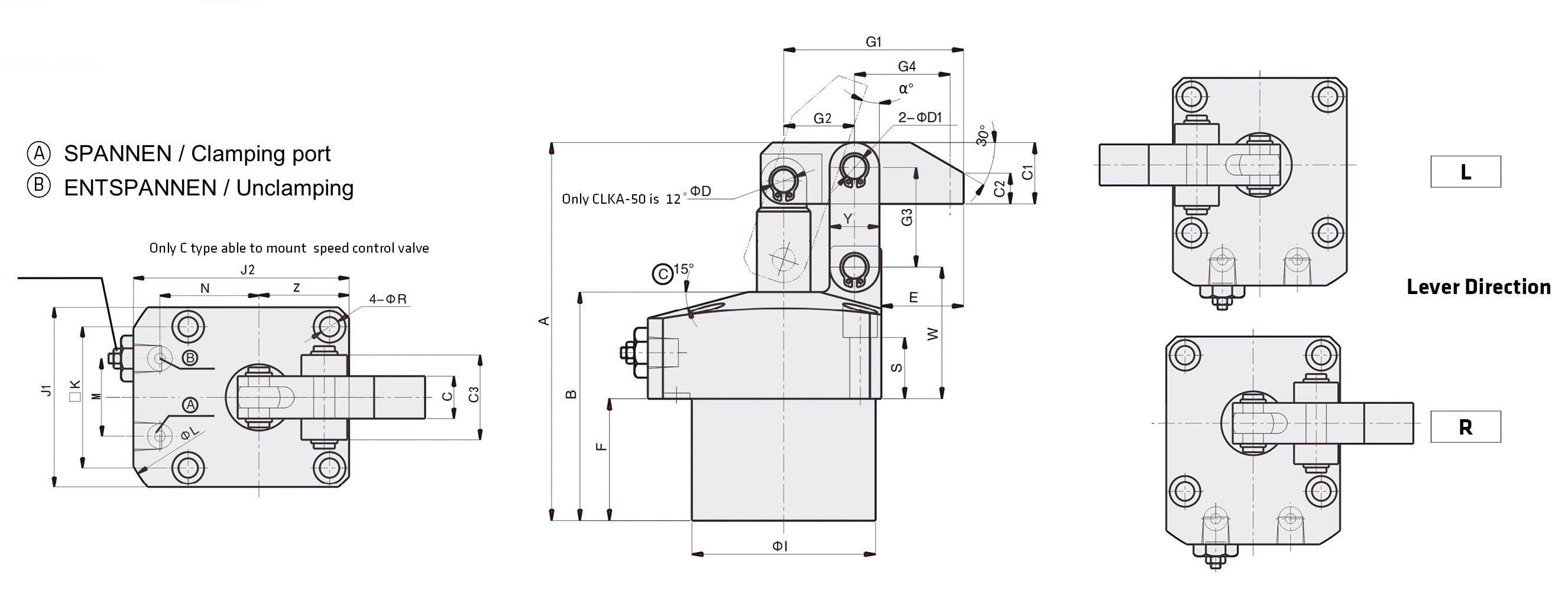 HLKA Zeichnung Hydraulischer Hebelspanner