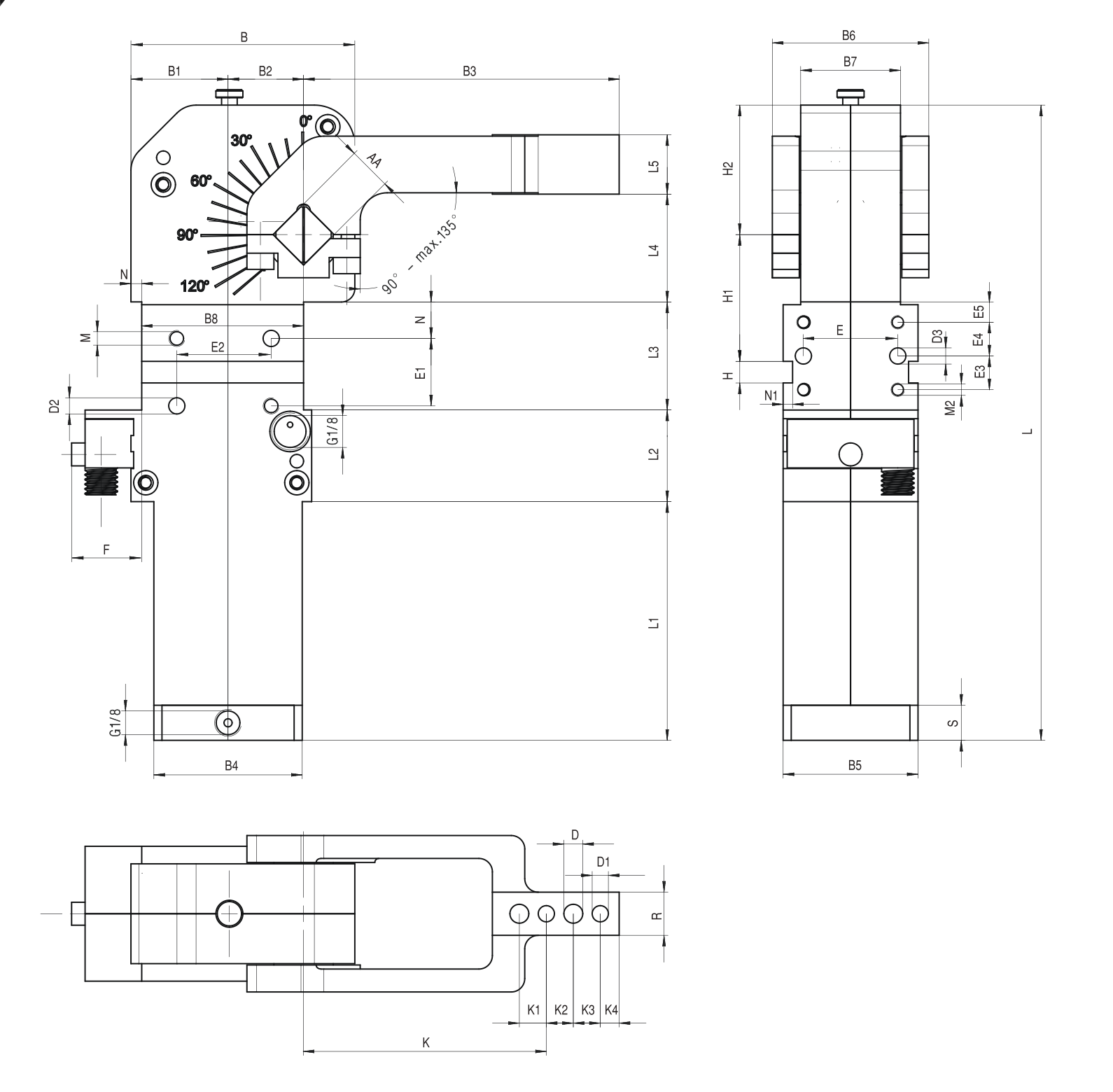 P30 Dimensionen Automations-Kraftspanner