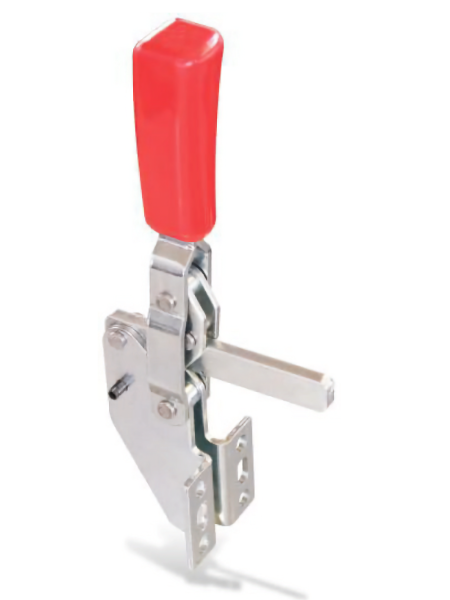 M12L Vertical toggle clamp with angle base and solid clamping arm