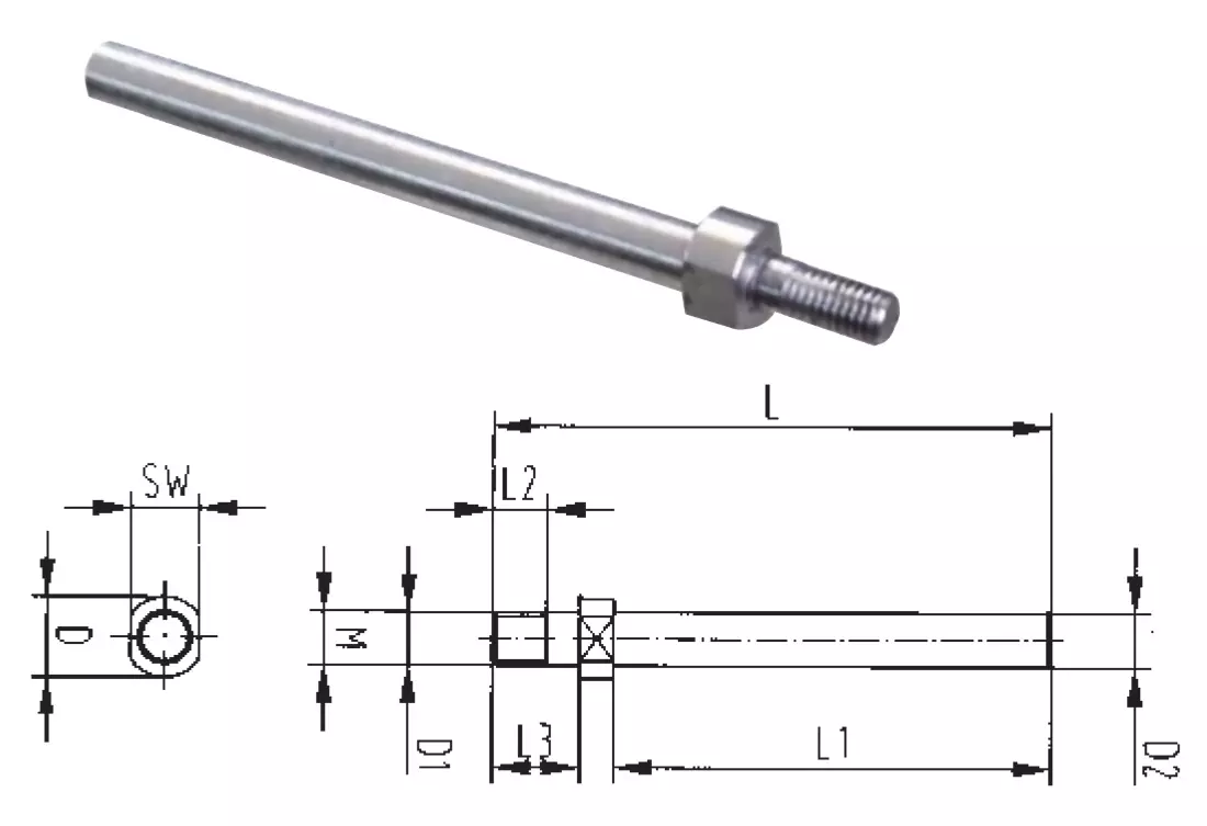Length adapter for horizonzal bridging - for Toggle clamps