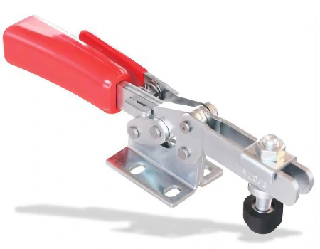 M20S Horizontal toggle clamp with horizontal base and open clamping arm and security latch