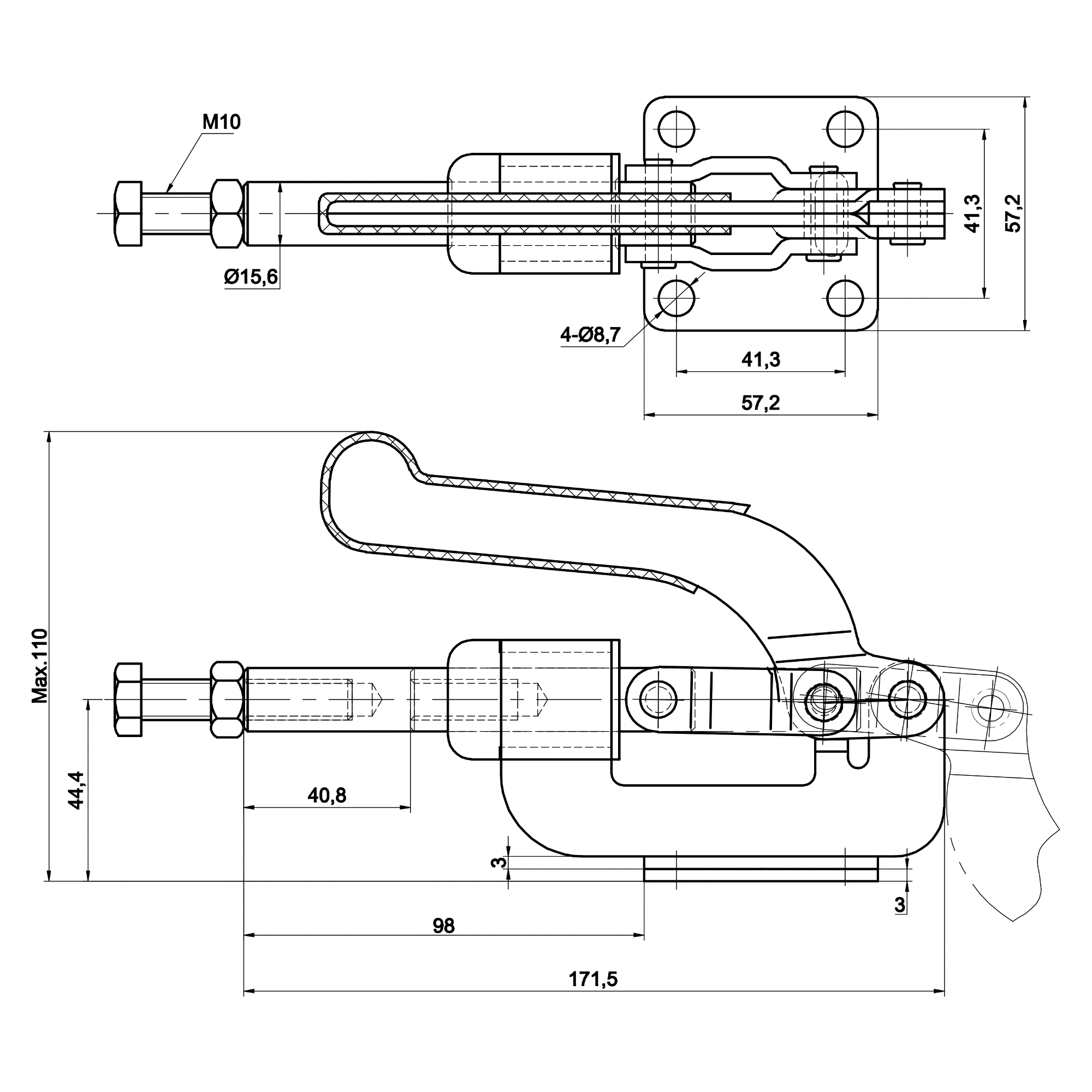 Technische Zeichnung DST-36010-M