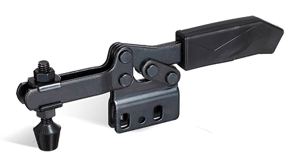 DST-2602-B Schwarzer Waagrechtspanner mit senkrtechtem Fuss  für optische Messtechnik, 1850N