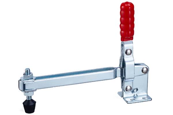 DST-101-E Senkrechtspanner-Vertikalspanner waagrechter Fuß, verstellbare Andrückspindel, langer U-Spannarm 1800N