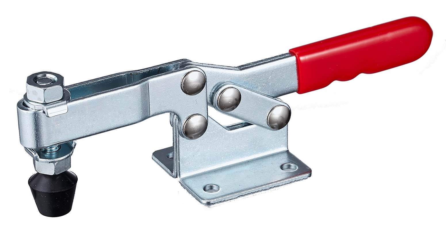 Horizontal-Kniehebelspanner mit waagrechtem Fuß