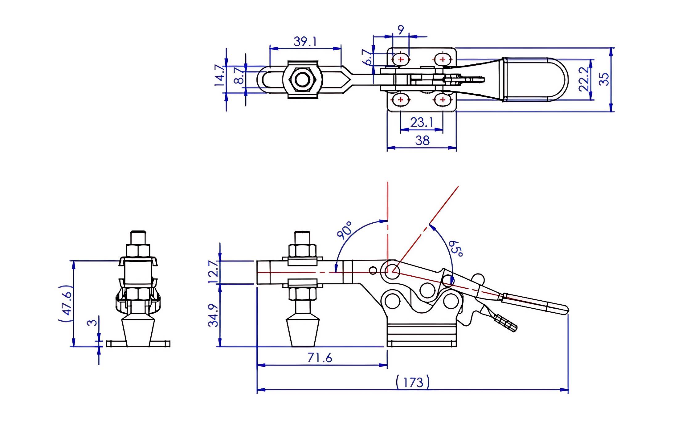 Technische Zeichnung GH-225-DR